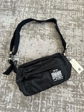 Tory Burch Recycled Ripstop Cross Body Black BNWT
